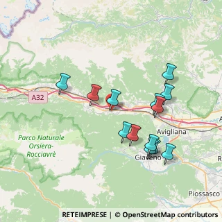 Mappa Via Vaie, 10050 Sant'Antonino di Susa TO, Italia (7.29077)
