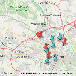 Mappa Via delle Vallette, 10151 Torino TO, Italia (4.48455)