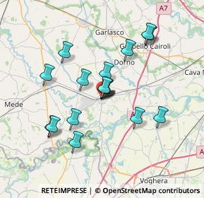 Mappa Via Guglielmo Marconi, 27039 Sannazzaro de' Burgondi PV, Italia (6.12882)