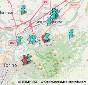 Mappa Via milano 3 ang, 10099 San Mauro Torinese TO, Italia (4.02222)