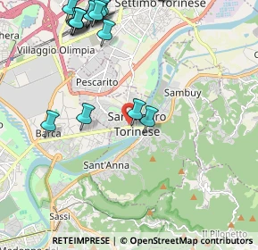 Mappa Via milano 3 ang, 10099 San Mauro Torinese TO, Italia (2.921)
