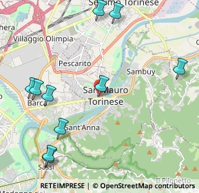 Mappa Via milano 3 ang, 10099 San Mauro Torinese TO, Italia (2.80417)