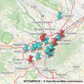 Mappa Via Andrea Sansovino, 10151 Venaria Reale TO, Italia (6.08421)