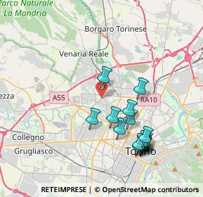 Mappa Via Andrea Sansovino, 10151 Venaria Reale TO, Italia (3.954)