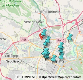 Mappa Strada delle Vallette, 10151 Torino TO, Italia (3.46083)
