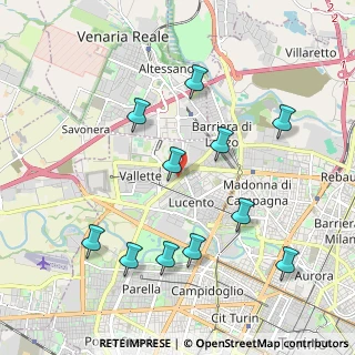 Mappa Strada delle Vallette, 10151 Torino TO, Italia (2.11273)