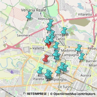 Mappa Strada delle Vallette, 10151 Torino TO, Italia (1.9145)