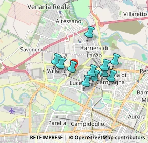 Mappa Strada delle Vallette, 10151 Torino TO, Italia (1.30091)