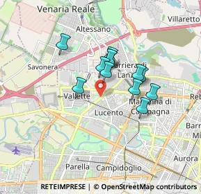 Mappa Strada delle Vallette, 10151 Torino TO, Italia (1.2875)