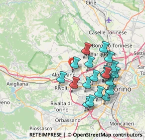 Mappa Via Maria Montessori, 10044 Pianezza TO, Italia (6.8485)