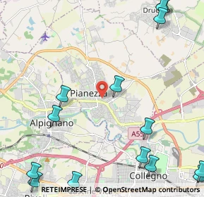 Mappa Via Maria Montessori, 10044 Pianezza TO, Italia (3.33357)