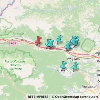 Mappa Via Torino, 10050 Vaie TO, Italia (5.86909)