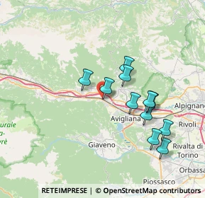 Mappa Via Caprie, 10057 Sant'Ambrogio di Torino TO, Italia (6.59182)