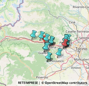 Mappa Via Caprie, 10057 Sant'Ambrogio di Torino TO, Italia (9.8645)