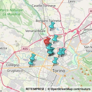 Mappa Via A. Sansovino, 10151 Torino TO, Italia (2.66333)