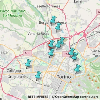 Mappa Via A. Sansovino, 10151 Torino TO, Italia (3.38727)