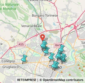 Mappa Via A. Sansovino, 10151 Torino TO, Italia (4.18917)