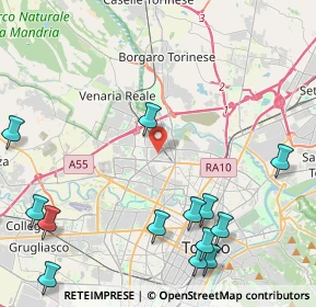 Mappa Via A. Sansovino, 10151 Torino TO, Italia (6.02143)