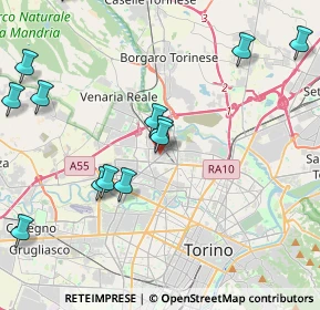 Mappa Via A. Sansovino, 10151 Torino TO, Italia (5.27857)