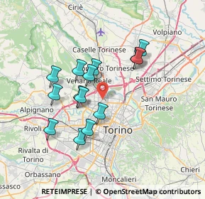Mappa Via A. Sansovino, 10151 Torino TO, Italia (6.19571)