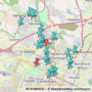 Mappa Via A. Sansovino, 10151 Torino TO, Italia (2.011)