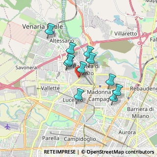 Mappa Via A. Sansovino, 10151 Torino TO, Italia (1.39727)