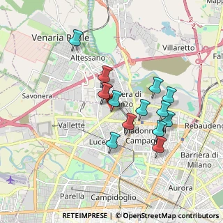 Mappa Via A. Sansovino, 10151 Torino TO, Italia (1.50214)