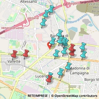 Mappa Via A. Sansovino, 10151 Torino TO, Italia (1.018)