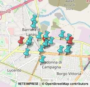 Mappa Via B. Gozzoli, 10148 Torino TO, Italia (0.736)