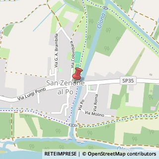 Mappa Via Luigi Ponti, 1, 27010 San Zenone al Po, Pavia (Lombardia)