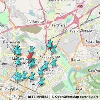 Mappa Via Giovanni Cena, 10155 Torino TO, Italia (2.53263)