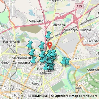 Mappa Via Giovanni Cena, 10155 Torino TO, Italia (1.5065)