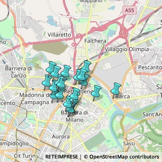 Mappa Via Giovanni Cena, 10155 Torino TO, Italia (1.386)
