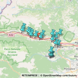 Mappa Via dei Vernetti, 10050 Vaie TO, Italia (6.32474)