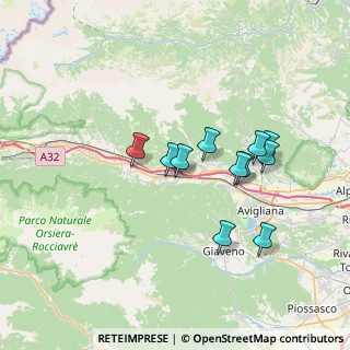 Mappa Via dei Vernetti, 10050 Vaie TO, Italia (6.02)