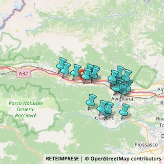 Mappa Via dei Vernetti, 10050 Vaie TO, Italia (6.1255)