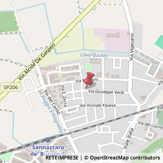 Mappa Via Giuseppe Verdi, 28, 27039 Sannazzaro de' Burgondi, Pavia (Lombardia)