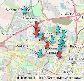 Mappa Via Cuniberti, 10151 Torino TO, Italia (1.45571)