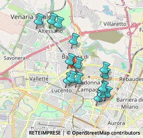 Mappa Via Cuniberti, 10151 Torino TO, Italia (1.698)