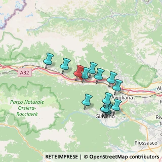 Mappa Via Sauzi, 10050 Vaie TO, Italia (6.02071)