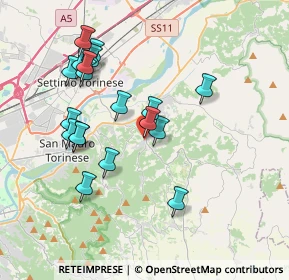 Mappa Via Vincenzo Monti, 10090 Castiglione Torinese TO, Italia (3.66737)