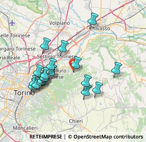 Mappa Via Vincenzo Monti, 10090 Castiglione Torinese TO, Italia (7.079)
