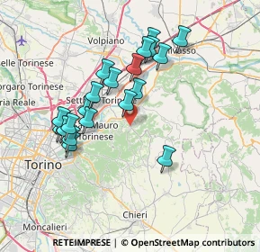 Mappa Via Vincenzo Monti, 10090 Castiglione Torinese TO, Italia (6.7485)