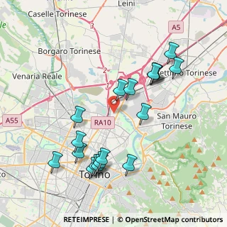 Mappa Via Vistrorio, 10155 Torino TO, Italia (4.12778)