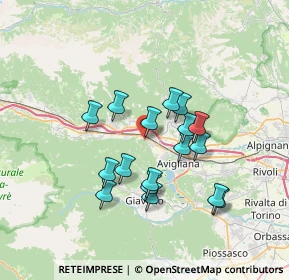 Mappa Sentiero 502, 10057 Sant'Ambrogio di Torino TO, Italia (6.00235)