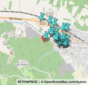Mappa Sentiero 502, 10057 Sant'Ambrogio di Torino TO, Italia (0.32692)