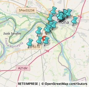 Mappa Via Don Luigi Sterzi, 29010 Castelvetro Piacentino PC, Italia (3.616)