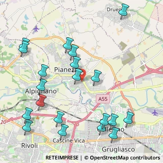 Mappa Via G. Puccini, 10044 Pianezza TO, Italia (2.629)