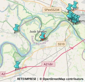 Mappa Via Tiziano, 29010 Monticelli d'Ongina PC, Italia (5.96545)