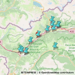 Mappa Via degli Alpini, 10050 Exilles TO, Italia (8.05615)